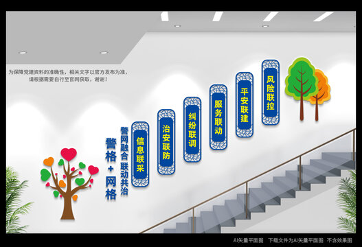警網樓道文化墻