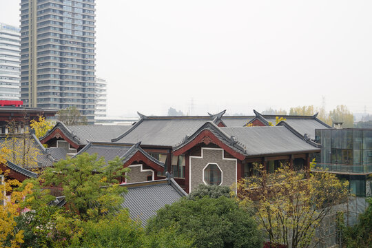 屋顶和天空