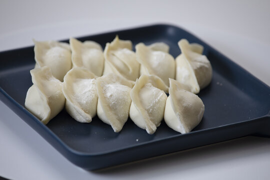 手工水饺饺子特写