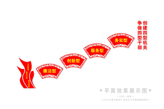 四型機(jī)關(guān)階梯墻
