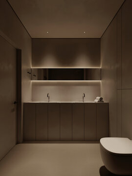 现代极简浴室柜