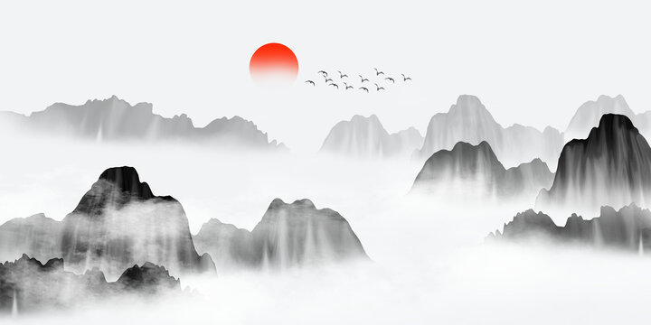 水墨山水畫