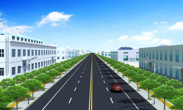 道路效果圖
