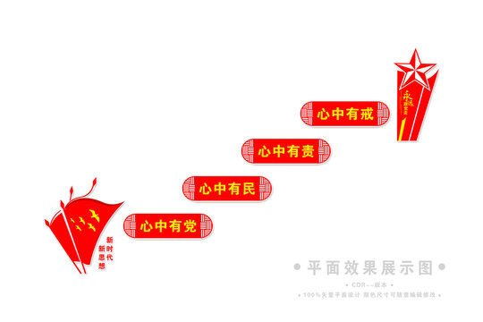 黨員樓梯文化墻
