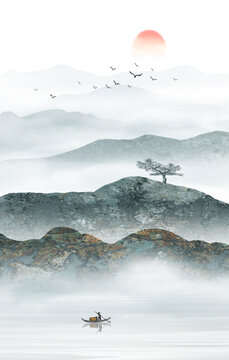 山水玄關(guān)畫
