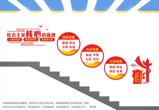 社會主義核心價值觀樓梯