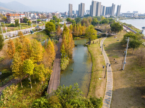 广西蒙山县湿地公园景美如画