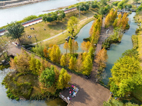 广西蒙山县湿地公园冬季风景