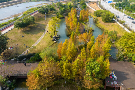 广西蒙山湿地公园冬季风景