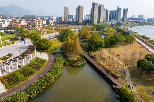 广西蒙山湿地公园景美如画