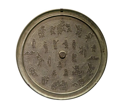 清代嬰戲紋銅鏡