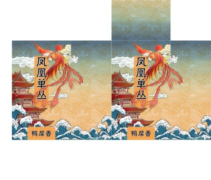 鳳凰單叢鴨屎香包裝設(shè)計插畫
