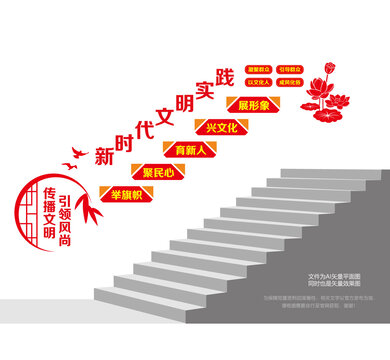 文明實踐階梯墻