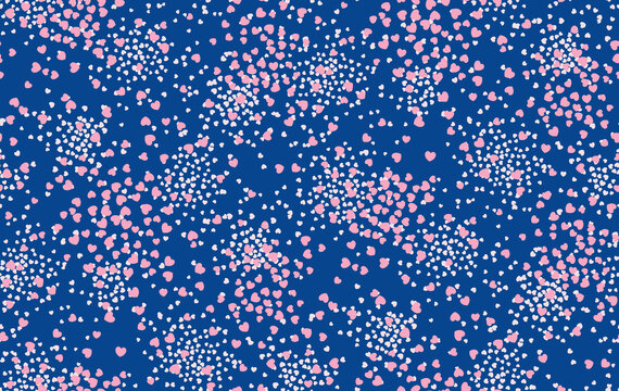 藏青底小碎花