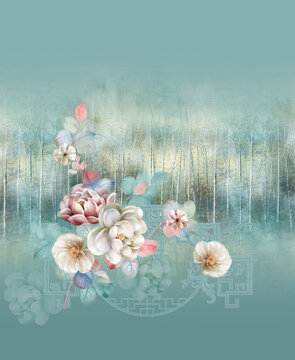 油畫風(fēng)景花卉