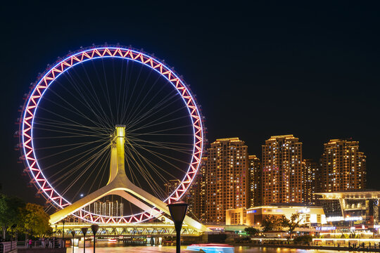 天津眼城市夜景