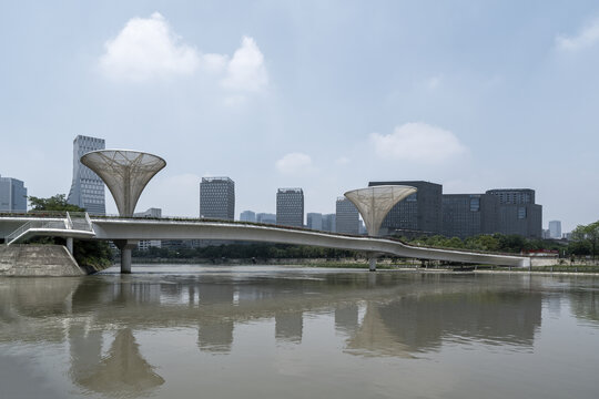 成都高新区现代建筑风景图