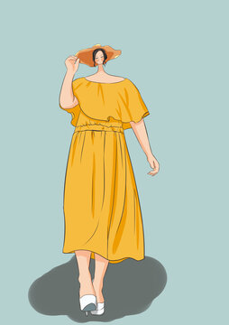 插畫時尚女孩