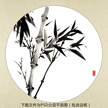 中式水墨花鳥裝飾畫