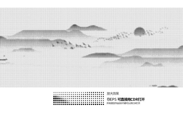 圓點山水激光鏤空