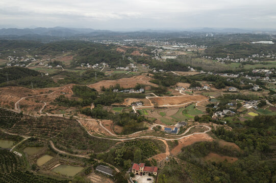 宜都双城路公路航拍