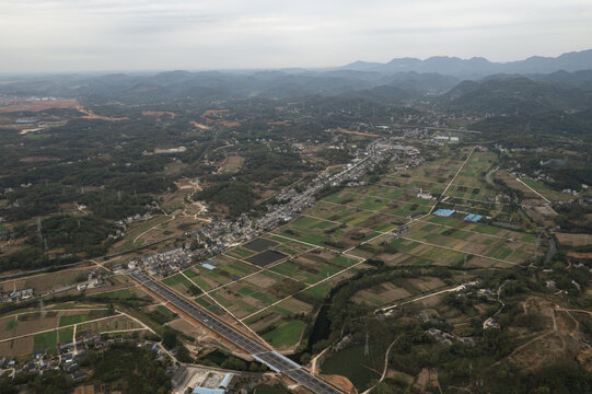 宜都双城路公路航拍