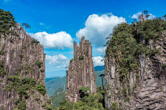 航拍莽山五指峰