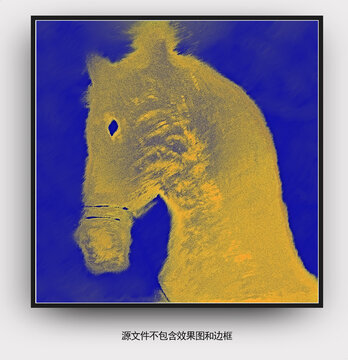 馬創(chuàng)意時尚現(xiàn)代暈染
