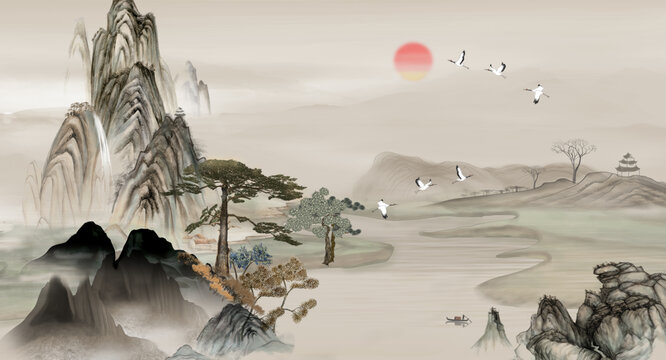 國(guó)畫山水