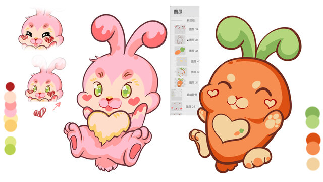 蘿卜兔可愛的小兔子圖案