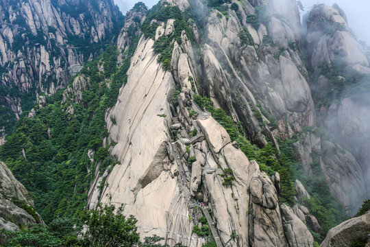 黄山奇石山峰天都峰