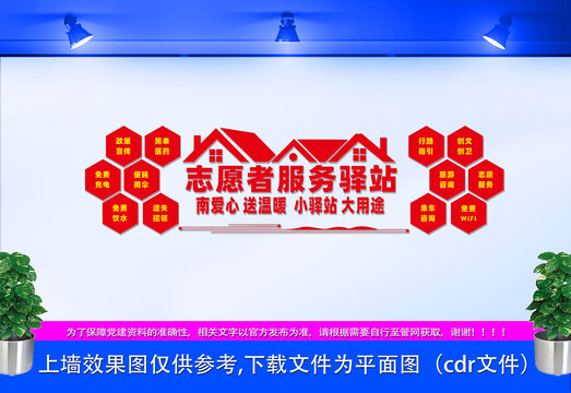 志愿者服務驛站文化墻