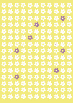 花色图案黄色紫色花朵可爱