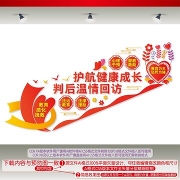 判后回訪幫教樓梯間文化墻