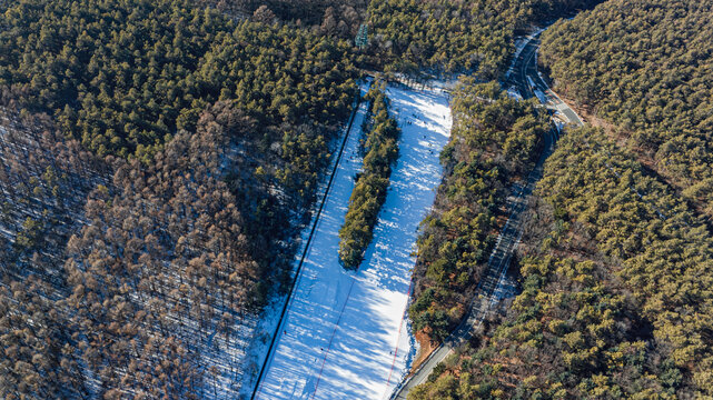 中国长春净月潭滑雪场景观