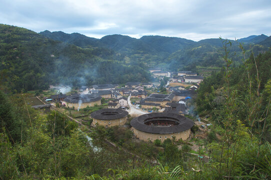 河坑傍晚风景