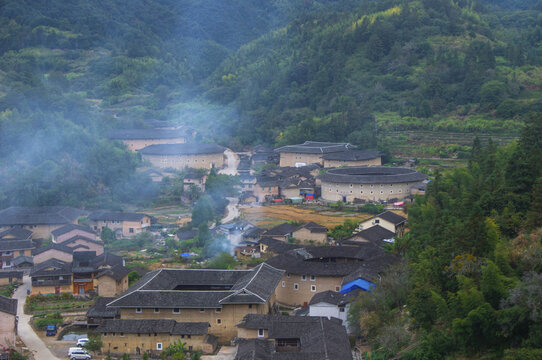 南靖河坑土楼山村