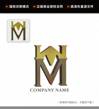 MV字母logo