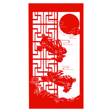 剪紙兔