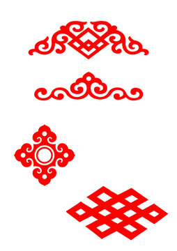 中国结蒙古花纹