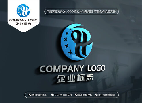 HP字母標志PH字母標志