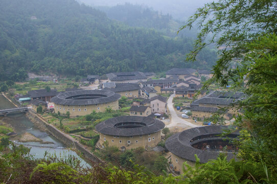 漳州旅行土楼群风景