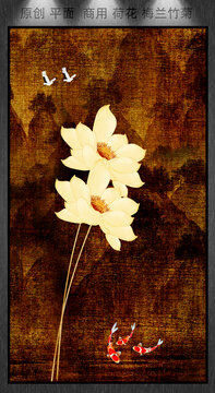 荷花裝飾畫(huà)