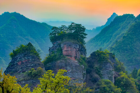 五老峰夕照