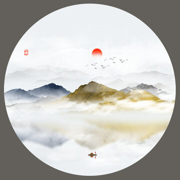 新中式水墨山水