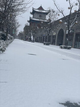 古城雪景