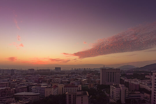 城市黄昏