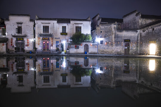 宏村月昭夜景