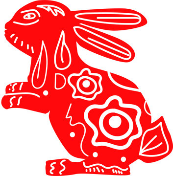 兔子剪紙