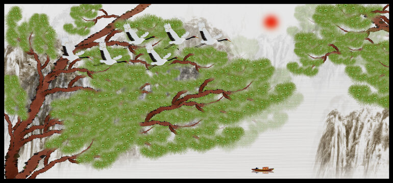 松鶴圖